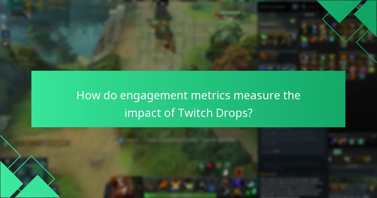 How do engagement metrics measure the impact of Twitch Drops?